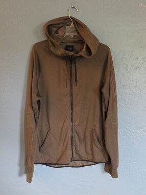 Hylete Men's Zip-Up Hoodie in Olive Green